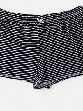 Striped Black & White Lounge Shorts